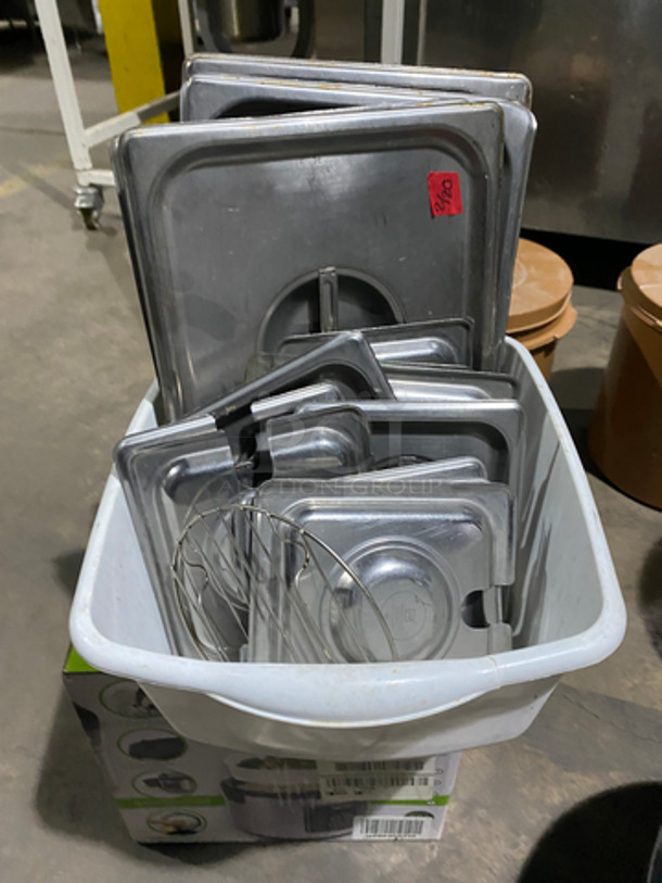 Assorted Size Steamtable Pan Lids! Some Slotted! All Stainless Steel!