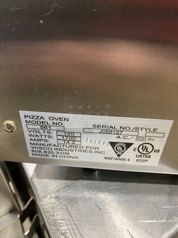 Wisco Commercial Countertop Electric Powered Pizza/ Snack Oven! Model: 561 SN: J056127 120V - Image 7 of 8