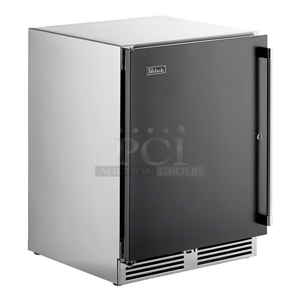 BRAND NEW SCRATCH AND DENT! 2023 Perlick HB24RS4S-00-BLFLR Stainless Steel Commercial Single Door Undercounter Cooler. 115 Volts, 1 Phase. Tested and Does Not Power On
