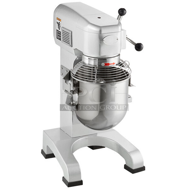BRAND NEW SCRATCH AND DENT! 2022 Mainstreet 541GMIX10 Metal Commercial Countertop 10 Quart Planetary Dough Mixer w/ Stainless Steel Mixing Bowl, Bowl Guard, Whisk and Dough Hook Attachments. 120 Volts, 1 Phase. Tested and Does Not Power On