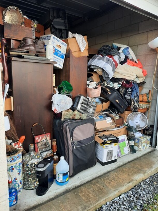 ALL ONE MONEY! Lot of Entire Contents of Storage Unit #29. Unit Size: 10 x 20. Unit Appears to Contain: Dressers, Bookshelves, Box Spring & Mattress, Wooden Bed, Couch, Chairs, Tables, Fan, Heaters, Bottle of Buttons, Longaberger Baskets, Lights, Mirror, Ironing Board, Rugs, Suitcases, Trashcan, Keurig, Blankets, Clothes, Shoes, Kerosene Heater, Large Stuffed Giraffe, Fake Plants, Bags, Totes & Boxes. Cleaning Deposit of $100 per Unit Paid on Pickup Day. Winner Has 7 Days From Close of Auction to Remove Items. All Items Must Be Removed and Unit Must Be Broom Swept to Get Cleaning Deposit Returned. Invoice and Cleaning Deposit Must Be Paid In Full by 4:00pm Tuesday, March 7th. Unit Must Be Cleared Out By 4:00pm Monday, March 13th. Please Come Into The Office To Settle Your Invoice and You Will Be Taken To Your Storage Unit for Cleanout. If You Plan To Clear Out Your Unit Saturday or Sunday You Need To Report To Our Office During The Week Before 4:00pm To Gain Access To Your Unit As Our Office Is Closed On Weekends. - Image 3 of 12