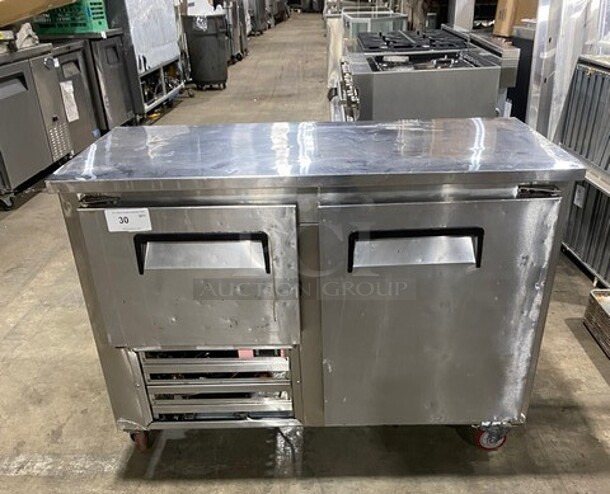 Cool Tech Commercial 2 Door Lowboy/ Worktop Cooler! Stainless Steel! On Casters! - Image 1 of 9