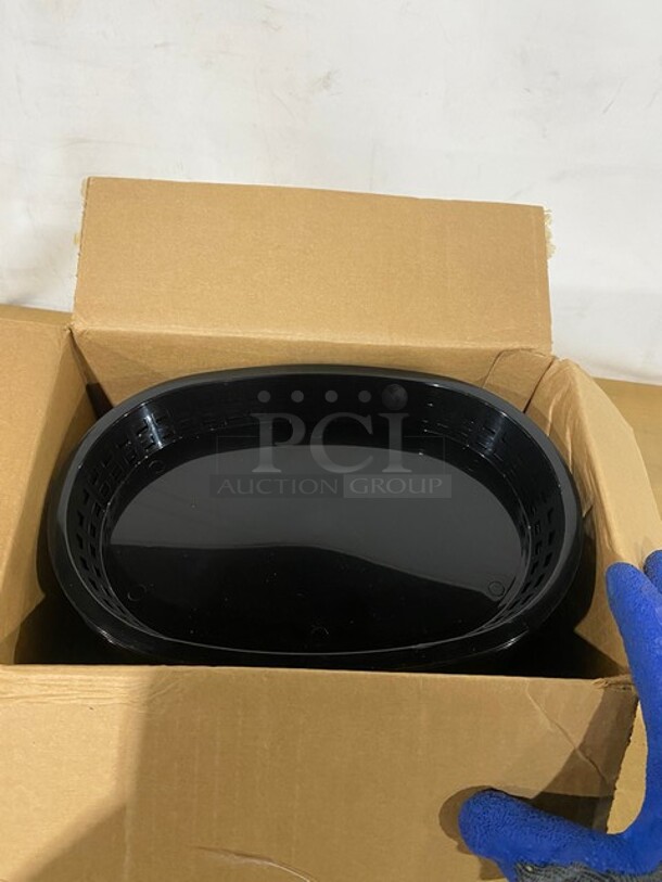 New In Box! Table Craft Black Poly Oval Fast Food Basket! MODEL 1076BK - Image 2 of 7
