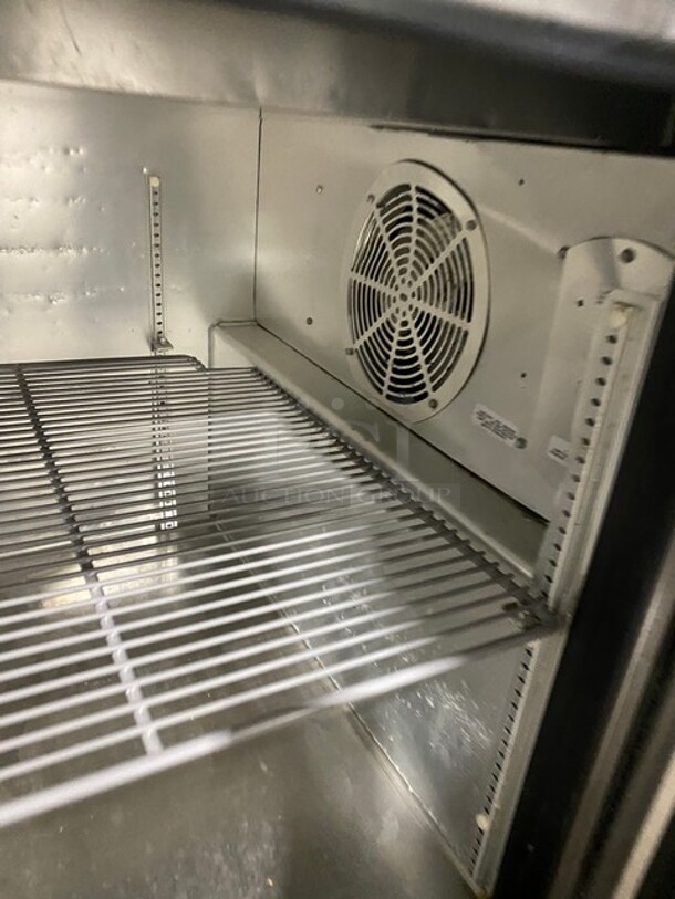 True Commercial Refrigerated Pizza Prep Table! With 2 Door Storage Space Underneath! All Stainless Steel! On Casters! Model: TPP67 SN:9419953 115V 1PH  - Image 6 of 9