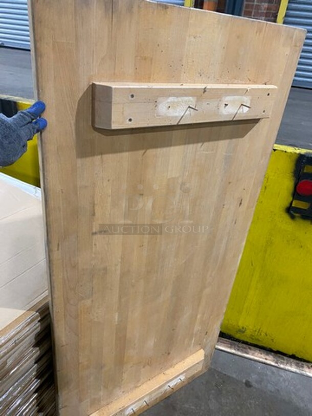 Custom Made Wooden Table! With Wooden Base! - Image 2 of 4