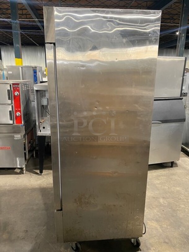 Universal Coolers Commercial Single Door Reach In Cooler! Poly Coated Racks! All Stainless Steel! On Casters! - Image 2 of 8