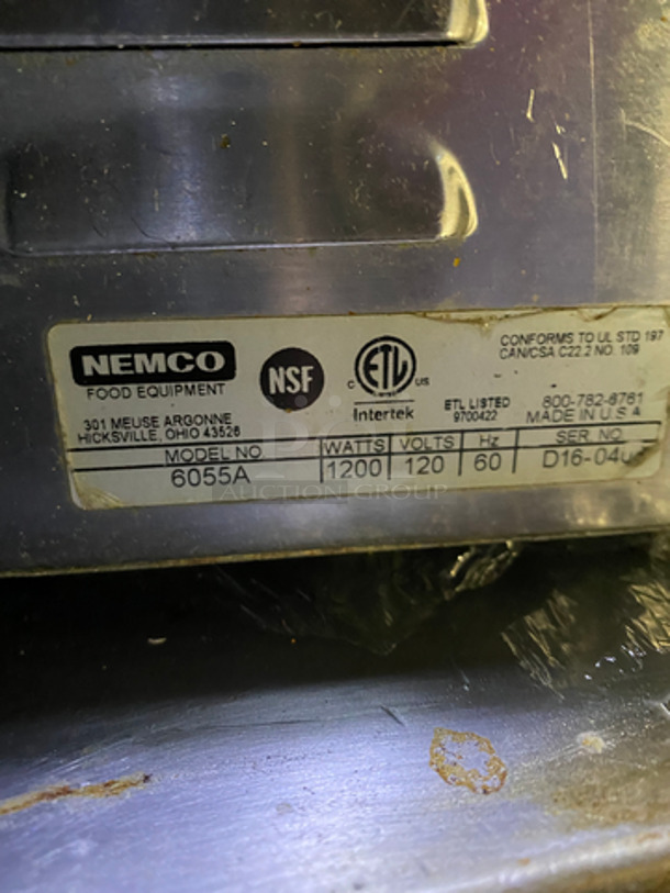 Nemco Commercial Countertop Single Well Food Warmer! All Stainless Steel! Model: 6055A SN: D160408 - Image 6 of 8