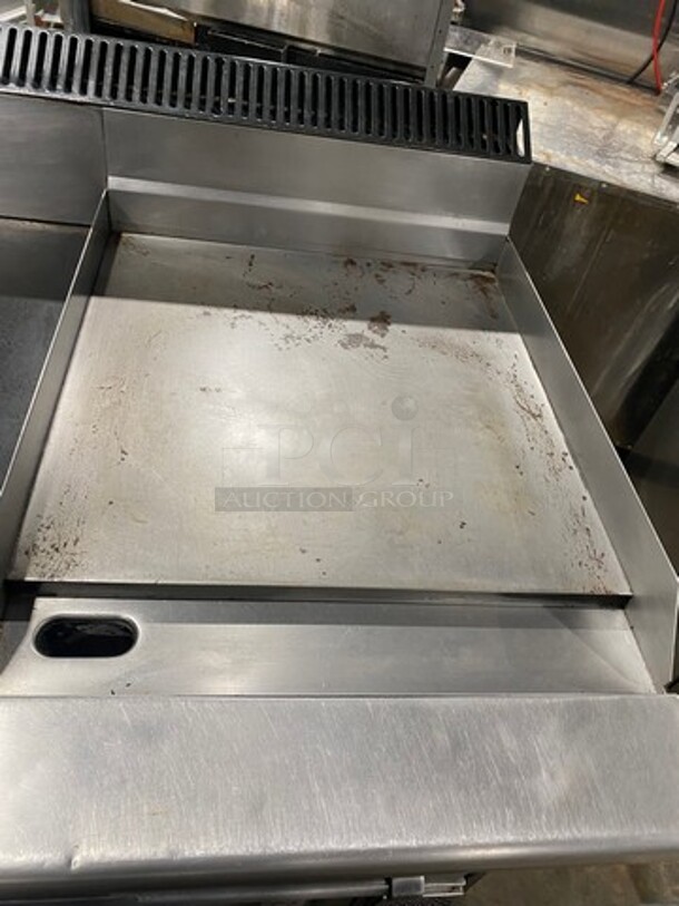 NICE! Garland Commercial Natural Gas Powered Hot Plate With Right Side Flat Griddle! Griddle Has Side Splashes! With Back Splash! With Oven Underneath! All Stainless Steel! - Image 7 of 11