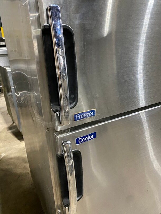 CoolTech Commercial Stainless Steel Reach In Half Cooler/Half Freezer Combo! On Casters! MODEL J2SRF-20B SN RF200505043 115V 1PH - Image 7 of 12