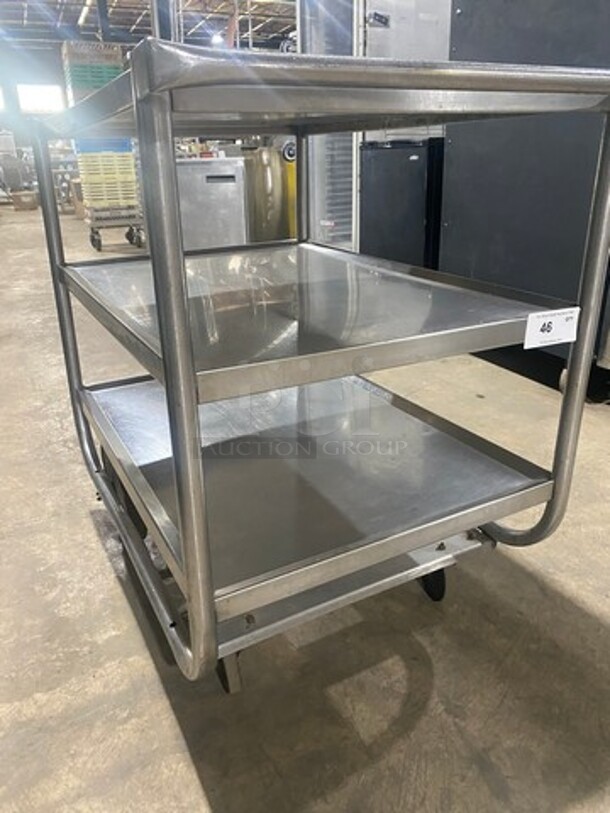 Commercial 3 Tier Utility Cart! Stainless Steel! On Casters! - Image 5 of 8