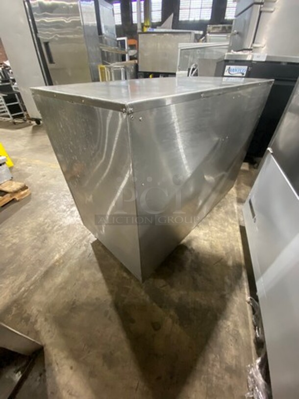 Solid Stainless-Steel Custom-Made Worktop/ Prep Table! With 2 Drawer And 2 Door Storage Space Underneath! On Legs! - Image 3 of 5