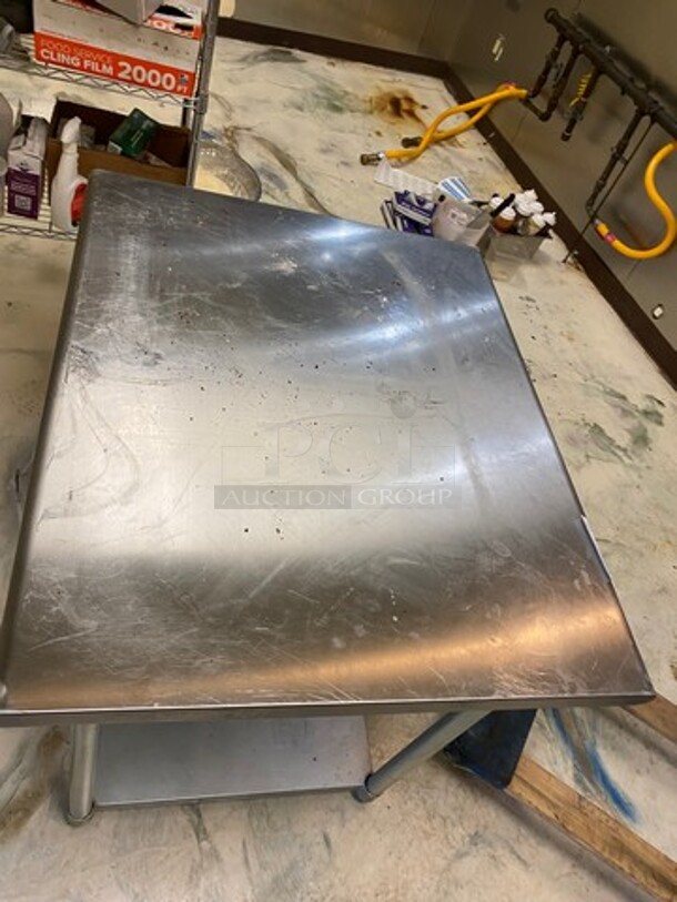 Solid Stainless Steel Work Top/ Prep Table! With Storage Space Underneath! On Legs! - Image 4 of 7