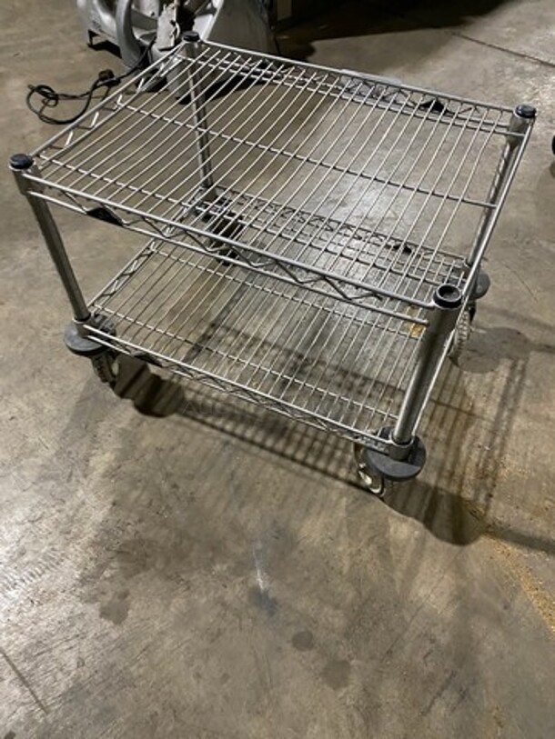 Metal Metro Rack Cart! On Casters! - Image 3 of 6