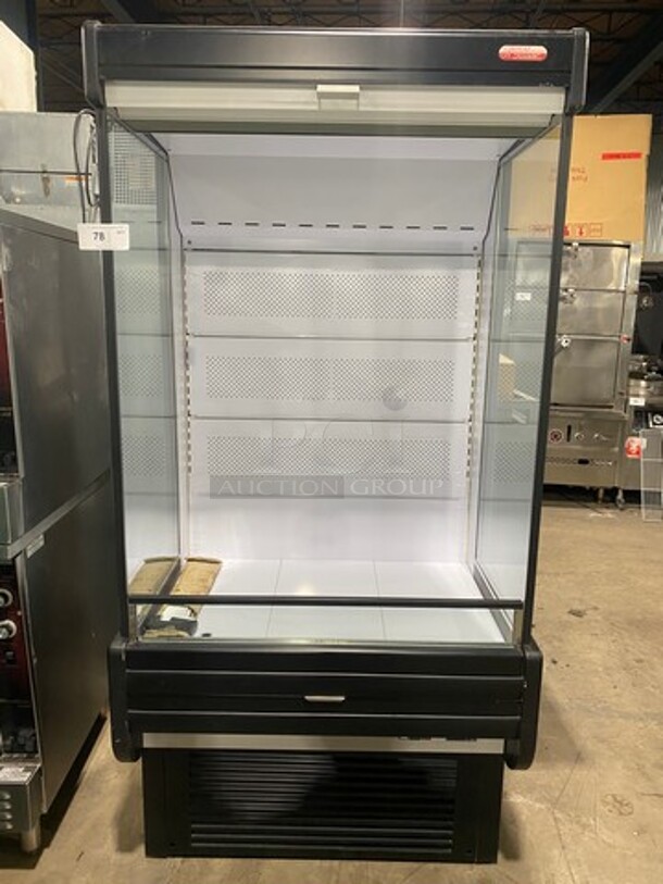 NICE! NEW!  Parisi Royal Commercial Refrigerated Open Grab-N-Go Case Merchandiser! With View Through Sides! With Front Cover!