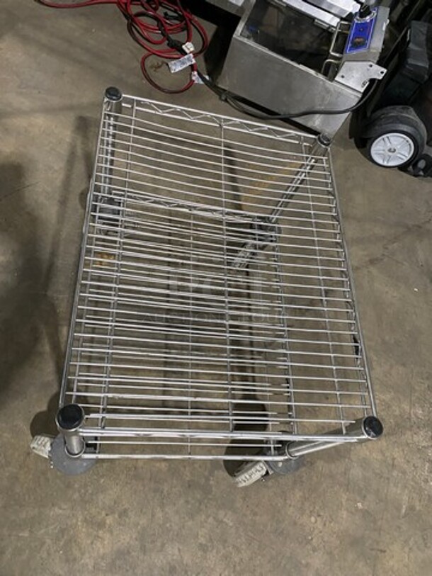 Metal Metro Rack Cart! On Casters! - Image 5 of 6