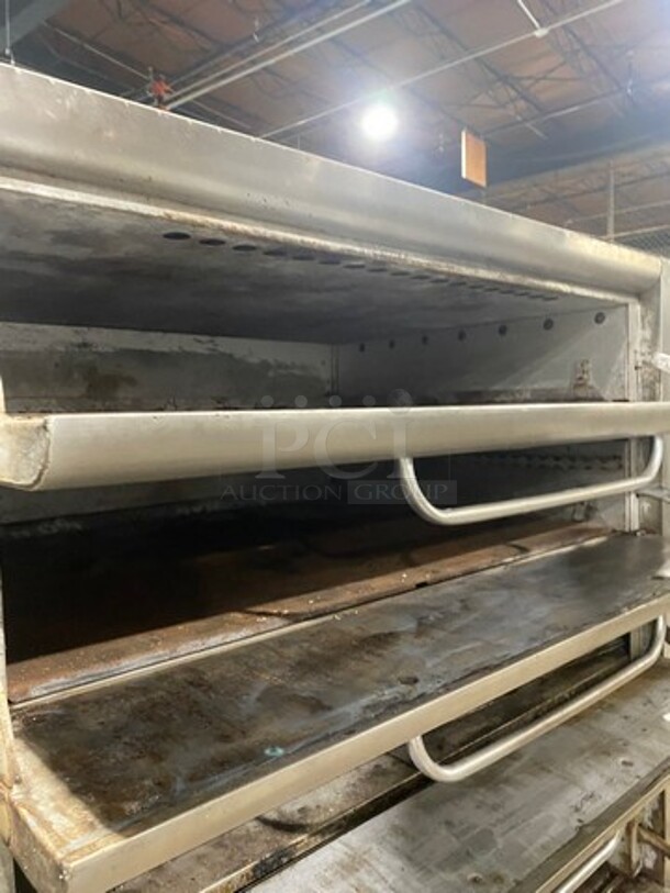 Blodgett Commercial Natural Gas Powered Double Deck Baking/ Pizza Oven! All Stainless Steel! On Legs! 2x Your Bid Makes One Unit! WORKING WHEN REMOVED! - Image 6 of 12