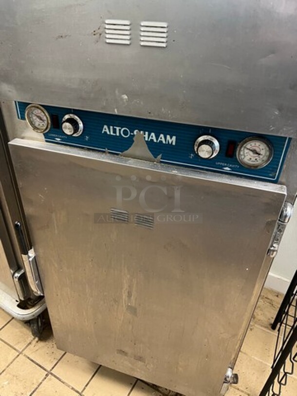 Alto Shaam Commercial Heated Holding Cabinet/ Food Warmer! All Stainless Steel! On Casters! WORKING WHEN REMOVED! Model: 1000UPVSI SN: 506004490 208/240V 60HZ 1 Phase - Image 2 of 8