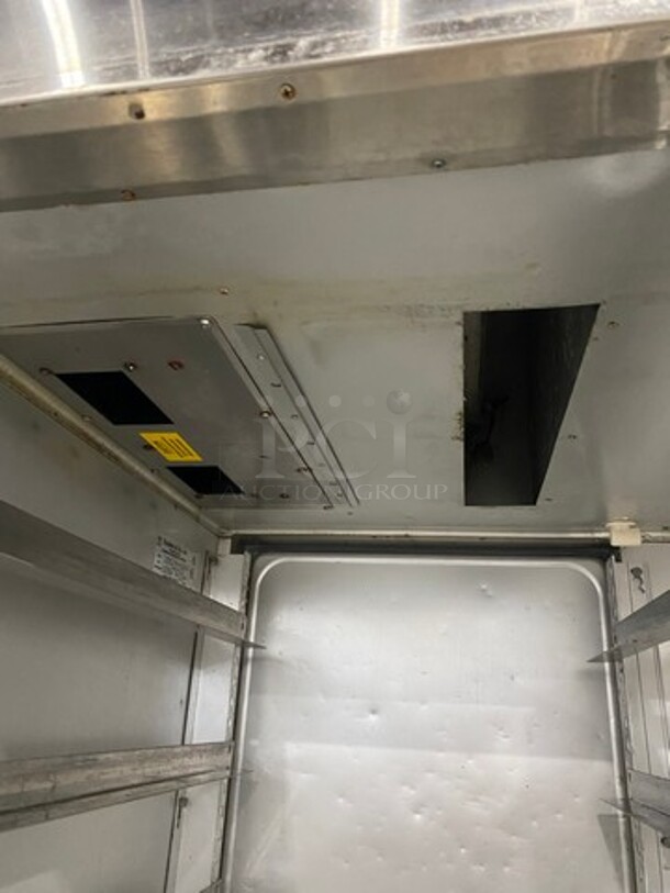 COOL! Traulsen Commercial Split Doors Reach In Refrigerator! With Racks! All Stainless Steel! On Legs! Model: G2P0000 SN: T544250A97 115V 60HZ 1 Phase - Image 6 of 8