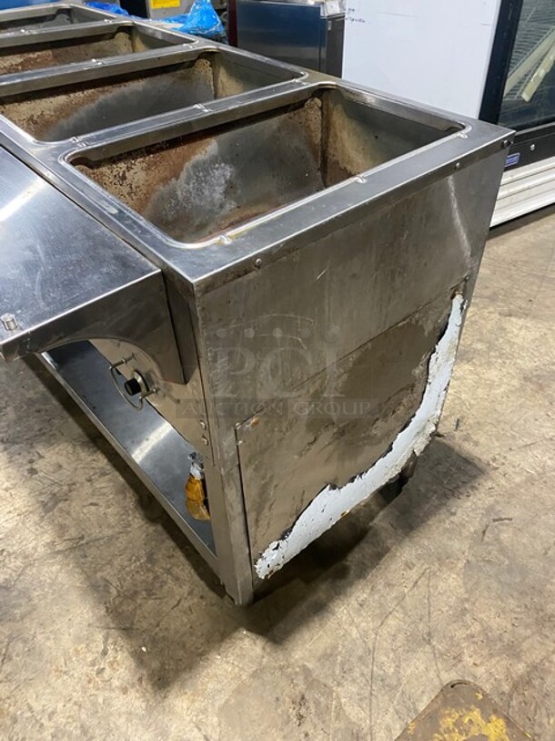 Duke Commercial Natural Gas Powered 4 Well Steam Table! With Underneath Storage Space! All Stainless Steel! Model 304M Serial 06162325! On Legs! - Image 2 of 9