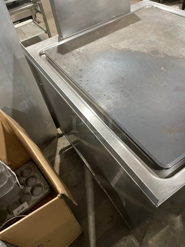 WOW! Electrolux Commercial Natural Gas Powered Plancha Grill! Therma Line Edition! With Storage Underneath! All Stainless Steel! On Legs! 
 - Image 4 of 9