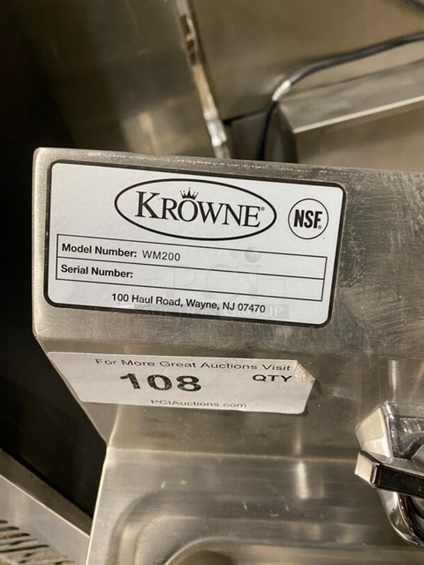 Krowne Commercial Stainless Steel Hand Sink! With Back Splash! With Faucet And Handles! Model: WM200 - Image 8 of 8