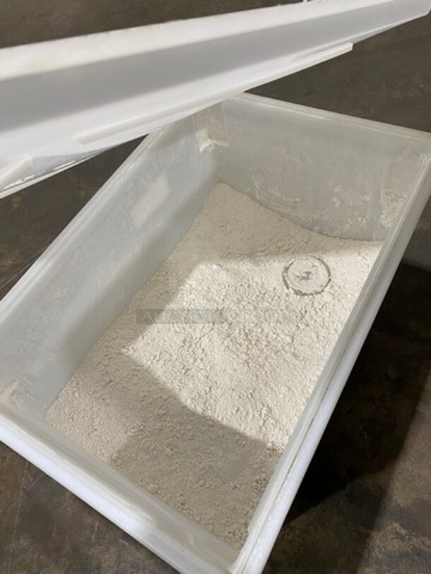 White Poly Storage Bin! With Lid! - Image 4 of 4