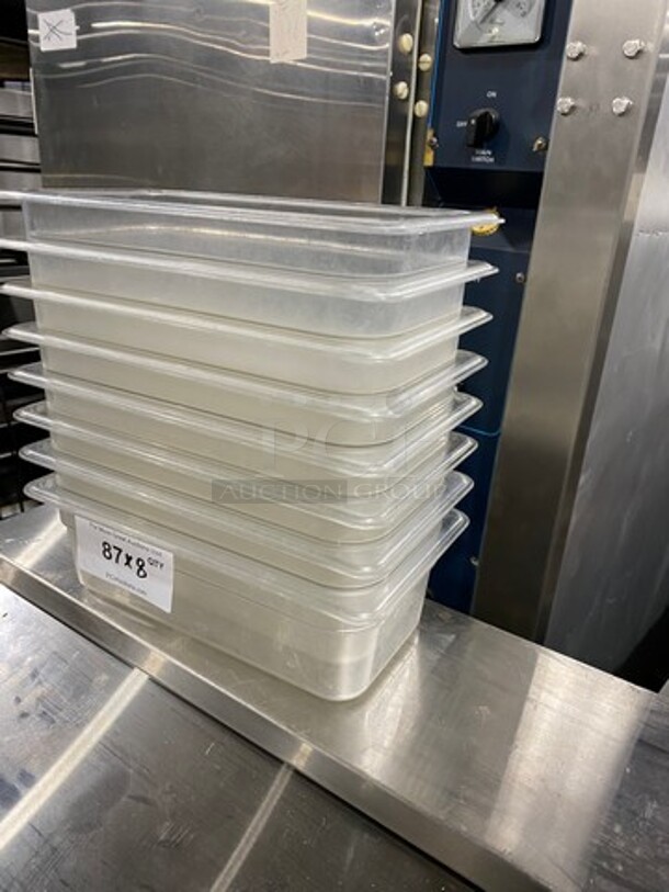 Cambro Clear Poly 1/3x4" Food Containers! 8x Your Bid! - Image 2 of 8