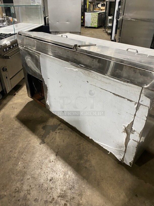 Bari Commercial Refrigerated Pizza Prep Table! With Marble Top! With 3 Door Underneath Storage Space! All Stainless Steel! On Casters! - Image 4 of 10