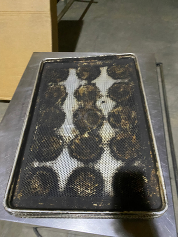 Full Size Metal Perforated Sheet Pans! 4x Your Bid! - Image 2 of 4