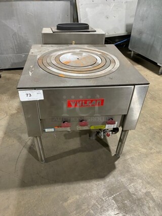 WOW! BRAND NEW! NEVER USED! Vulcan Commercial Natural Gas Powered 5 Ring Jet Burner Stock Pot! All Stainless Steel! On Legs! Model: SPR10005 SN: 481079555RS
