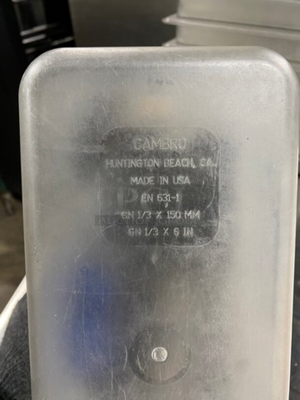 Cambro Clear Poly 1/3x6" Food Containers! 7x Your Bid! - Image 7 of 8