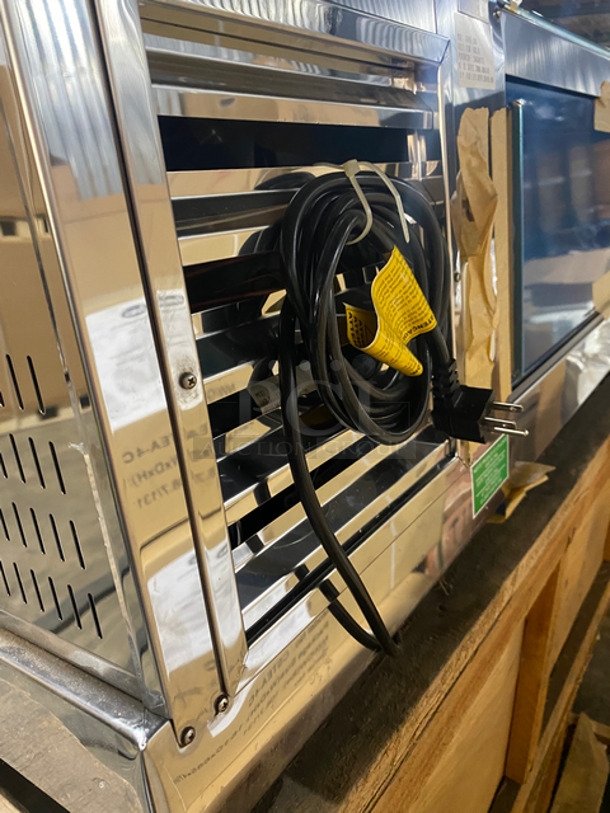 AWESOME! MUST HAVE! BRAND NEW! IN THE BOX! Diamond Commercial Countertop Refrigerated Sushi Display Case Merchandiser! With Curved Glass! Stainless Steel Body! On Small Legs! Model: GVRB160 - Image 6 of 8