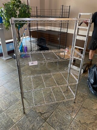 Commercial Metal 4 Tier Shelf! On Legs! BUYER MUST DISMANTLE! PCI CANNOT DISMANTLE FOR SHIPPING! PLEASE CONSIDER FREIGHT CHARGES!