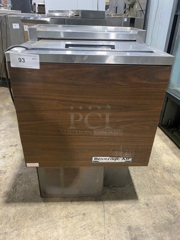 Commercial Under The Counter Beer Bottle Cooler! With Single Sliding Stainless Steel Top Door! Model: GF24L 115V 60HZ 1 Phase
