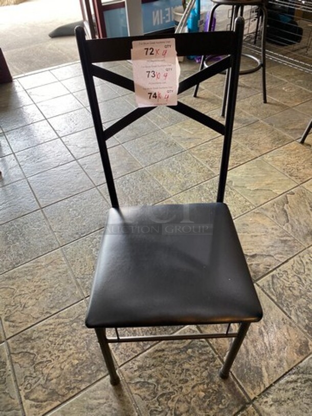 Black Cushioned Chair! With Black Body! 4x your Bid!