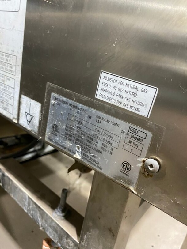 AMAZING! Electrolux Air-O-Steam Touchline Series Natural Gas Powered Combi Oven! All Stainless Steel! With Metal Oven Racks! On Stand With Storage Shelf! 120V 1 Phase! Model: AOS102GTP1 SN: 20404001! - Image 8 of 9