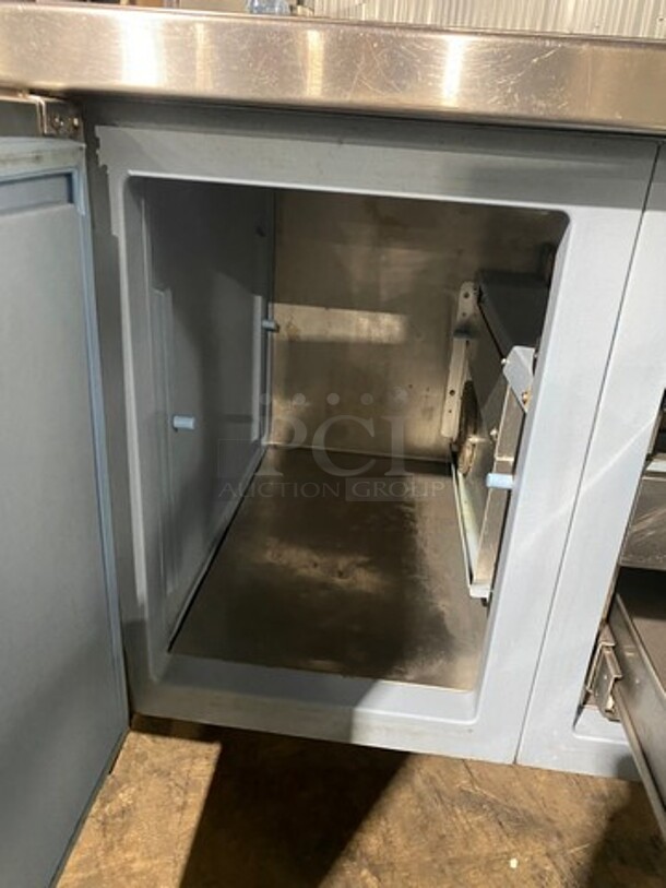 Delfield Commercial One Door Lowboy Cooler! With 2 Refrigerated Drawers! With Sliding Top Access Door! With Backslash! All Stainless Steel! On Legs! Model F18WC52CNONSFNC Serial 0811150000641! 115V 1Phase! - Image 5 of 11