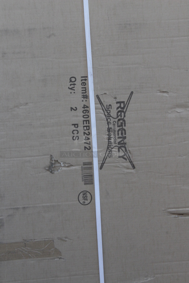 BRAND NEW SCRATCH & DENT! Regency 24" x 72" NSF Black Epoxy Wire Shelf. Box is damaged. 2x Your Bid	 - Image 3 of 4