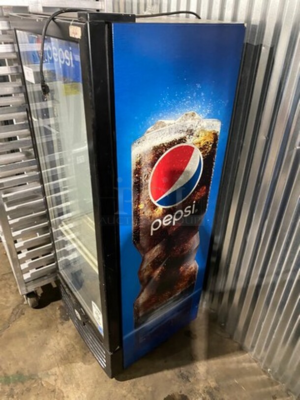 IDW Commercial Single Door Reach In Cooler Merchandiser! With View Through Door! With Poly Coated Racks! Model: G12S SN: S201401220998 110/120V - Image 2 of 8
