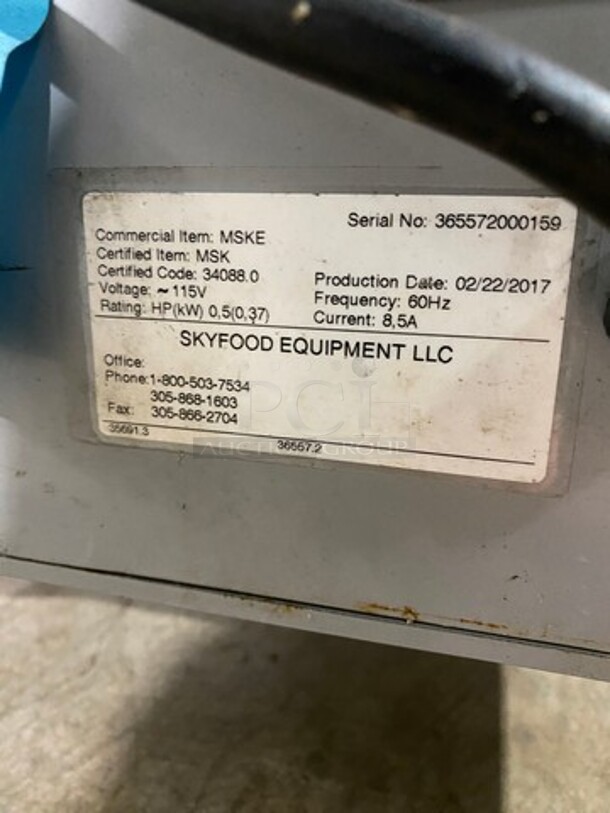 2017 Skyfood Commercial Countertop Bone/ Meat Saw! All Stainless Steel! Model: MSKE SN: 365572000159 115V - Image 8 of 10