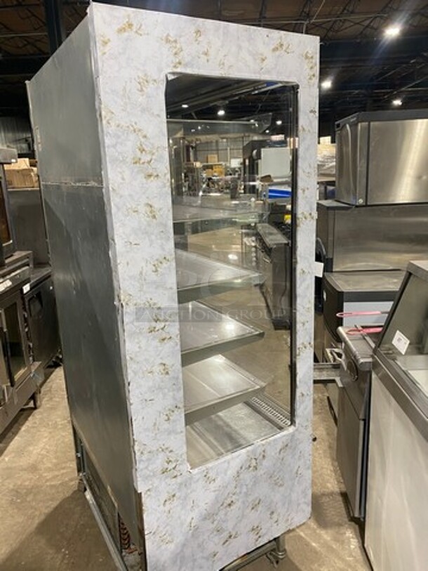 Grab N'Go Open Refrigerated Display Cooler Merchandiser! With Night Cover! Stainless Steel! On Casters! - Image 4 of 9