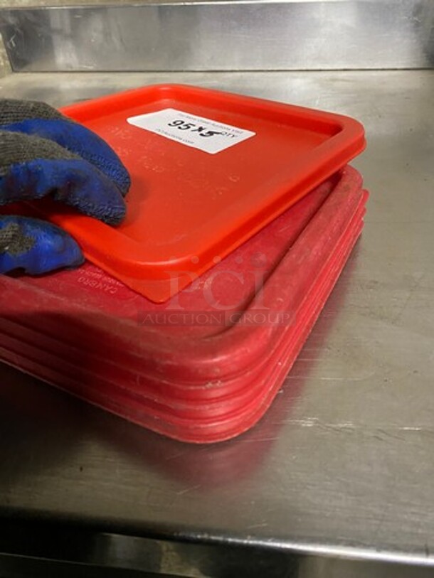 Red Poly Food Container Lids! 5x Your Bid! - Image 6 of 6