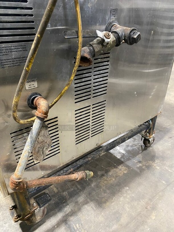 AMAZING! Ole Hickory Pits Wood Burning Barbecue Multi-Use Smoker! Natural Gas Powered! With 4 Oven Racks! All Stainless Steel! Model CTO Serial C161010184! On Casters! WORKING WHEN REMOVED! - Image 9 of 10