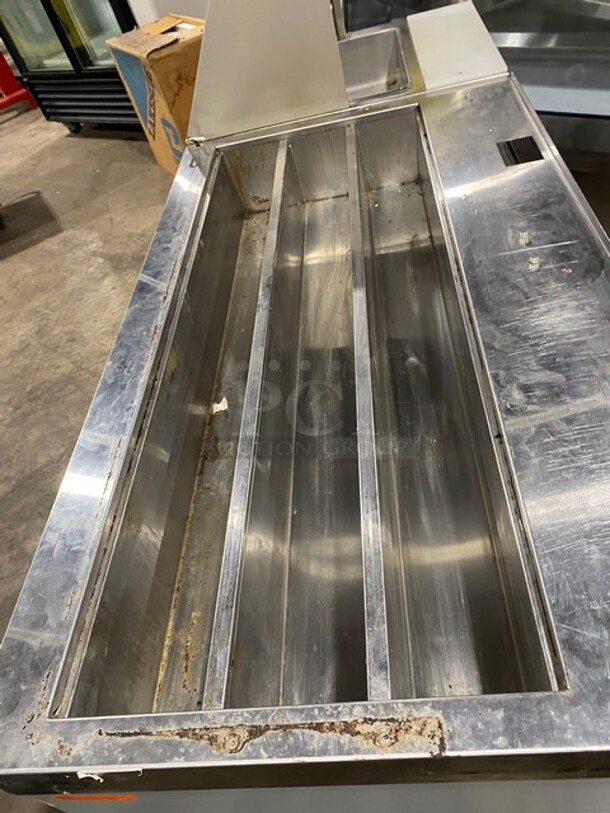 WOW! Duke Commercial Refrigerated Sandwich/Salad Prep Line! Model SUBCP60M Serial 09133564! 120V 1Phase! With Underneath Storage Space! With Single Food Warming Well! All Stainless Steel! Model SUBHFR25M Serial 09135958! 120V! WORKING WHEN REMOVED! - Image 5 of 11