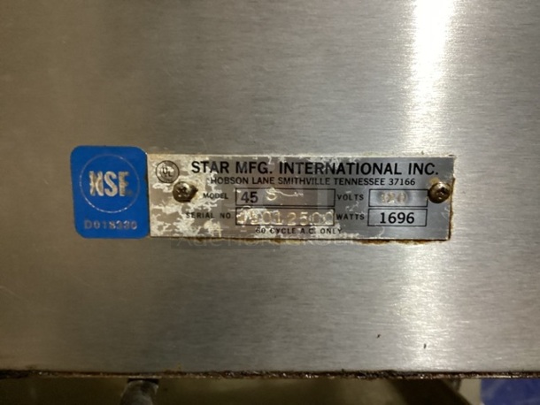 NSE Star MFG International, INC Tabletop Hotdog Roller. Tested and Working!! 
34-⅝ x 17 x 10
 - Image 3 of 4