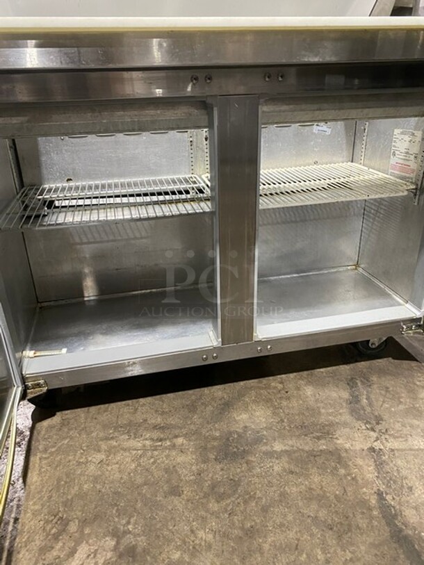 Continental All Stainless Steel Sandwich Prep/Bain Marie Table! With Poly Cutting Board! On Casters! - Image 6 of 10