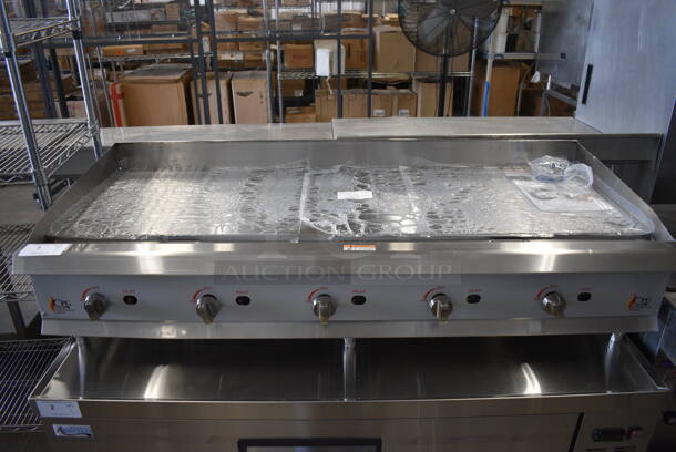 BRAND NEW SCRATCH AND DENT! CPG Model 351GMCPG60NL Stainless Steel Commercial Countertop Natural Gas Powered Flat Top Griddle. 150,000 BTU. 60x30x16