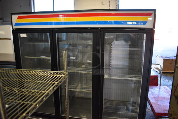 True GDM-72F Metal Commercial 3 Door Reach In Freezer Merchandiser w/ Poly Coated Racks. 115/208/230 Volts, 1 Phase. 78x32x82 - Image 2 of 8