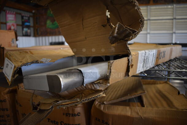 BRAND NEW IN BOX! Advance Tabco Stainless Steel Commercial Shelf w/ Brackets. 36x8x3 - Image 2 of 4