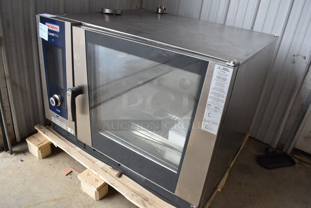 BRAND NEW SCRATCH AND DENT! 2021 Rational LM100CE.AXXXX iCombi Pro ENERGY STAR Stainless Steel Commercial Countertop Electric Powered Combi Convection Oven. Missing Side Panel. 440/480 Volts, 3 Phase. 42.5x38.5x30. Tested and Working! - Image 2 of 12